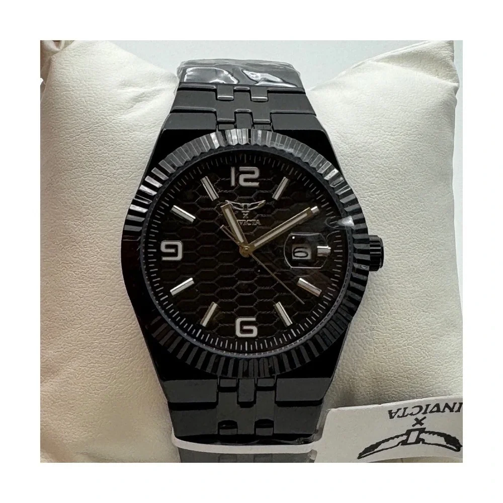 Invicta Specialty I Mens Watch 70053 Black Stainless Steel 40mm Quartz New